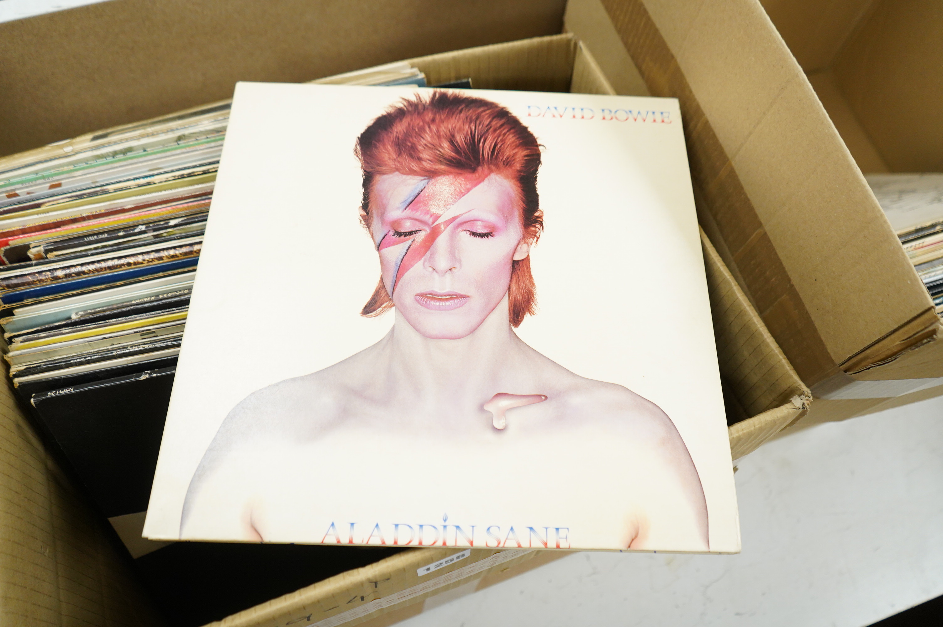 Fifty-three 1970s LP record albums, artists include; Family; Family Entertainment (complete with poster), It’s Only a Movie, Music in Doll’s House, together with Led Zeppelin; Physical Graffiti, plus; Deaf School, Creede